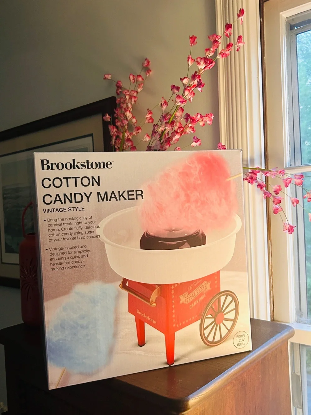 Brookstone Cotton Candy Maker Red Vintage Style New in Box